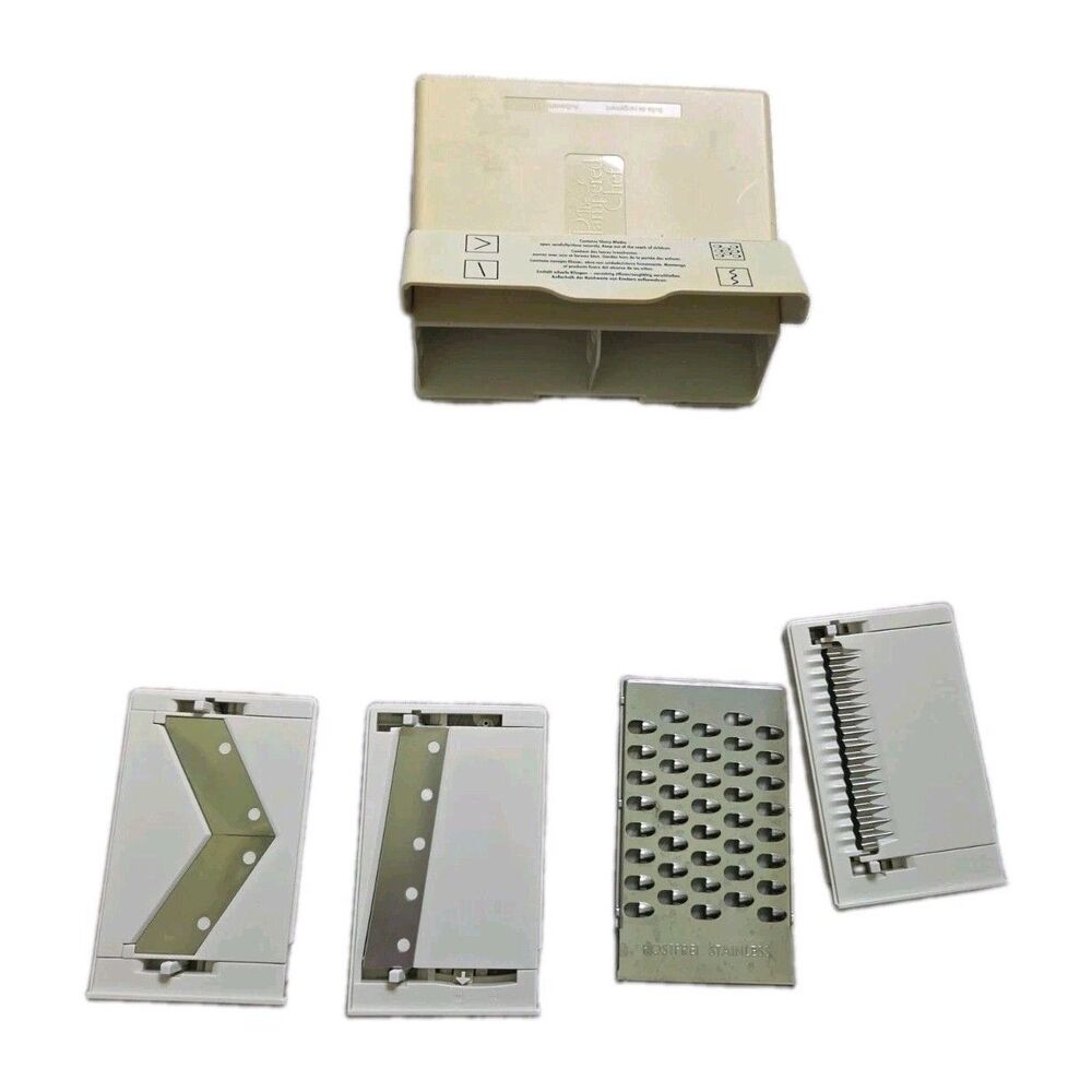 Pampered Chef Ultimate Mandoline Slicer Grater Set w Storage Case 4 Blades EUC